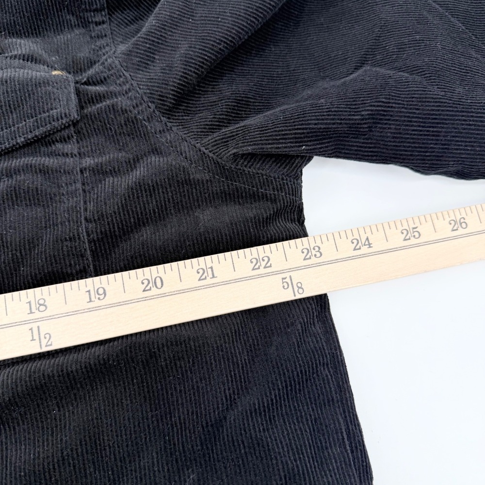 Mountain & Isles Men M Black Corduroy Shirt Jacket Plaid Flannel Lined Shacket - Picture 7 of 9